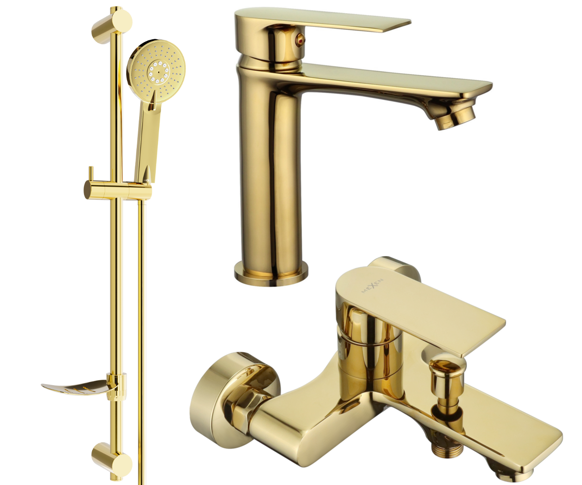 Mexen Royo DF40 Badewannenset, Gold - 72203DF40-50