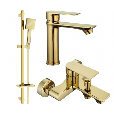 Mexen Royo DQ45 Badewannenset, Gold - 72203DQ45-50