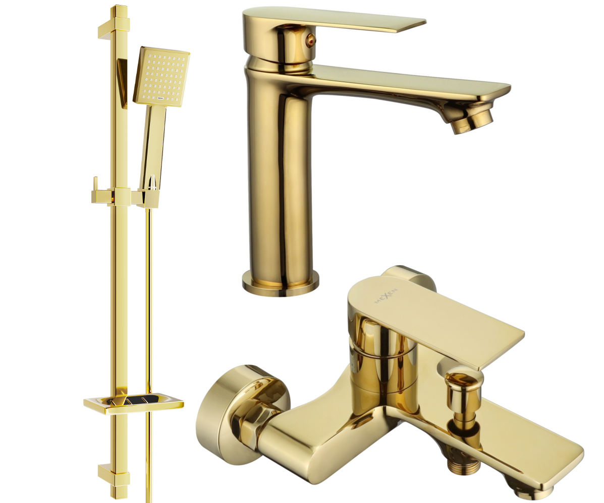 Mexen Royo DQ45 Badewannenset, Gold - 72203DQ45-50