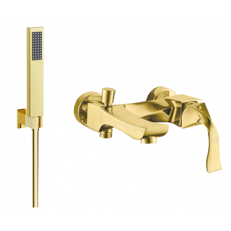 Mexen Estrella R02 Wannenbatterie mit Brausegarnitur, Gold - 7233R02-50