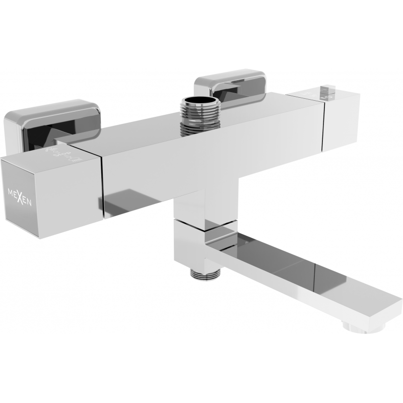 Mexen Cube Thermostat-Wannen-/Duschbatterie, Chrom - 77910-00