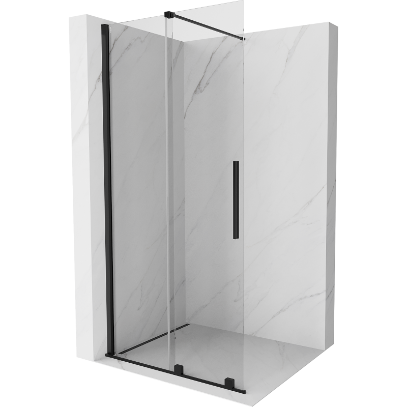 Mexen Velar Walk-in-Duschwand 70 x 200 cm, transparent 8 mm, schwarz - 871-070-000-03-70