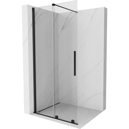 Mexen Velar Faltwand Dusche Walk-in 85 x 200 cm, transparent 8 mm, schwarz - 871-085-000-03-70