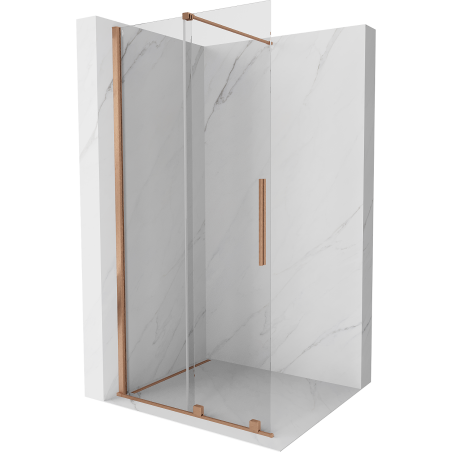 Mexen Velar Duschwand Walk-in 90 x 200 cm, transparent 8 mm, gebürstete Bronze - 871-090-000-03-65