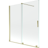 Mexen Velar 2-Flügel-Badewannenwand Regulierbare 150 x 150 cm, transparent, Gold - 896-150-000-01-50