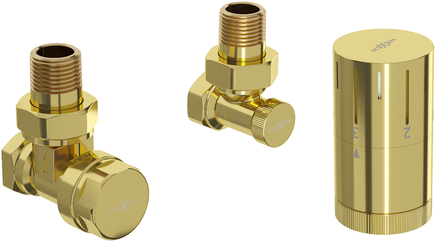 Mexen G05 Thermostat-Set, Eckform, Gold - W901-958-50