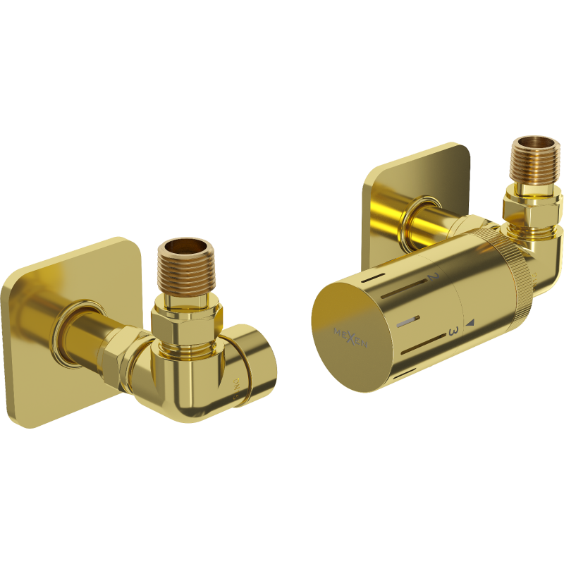 Mexen G05 Thermostat-Set mit Abdeckplatte S, Gold - W903-958-909-50