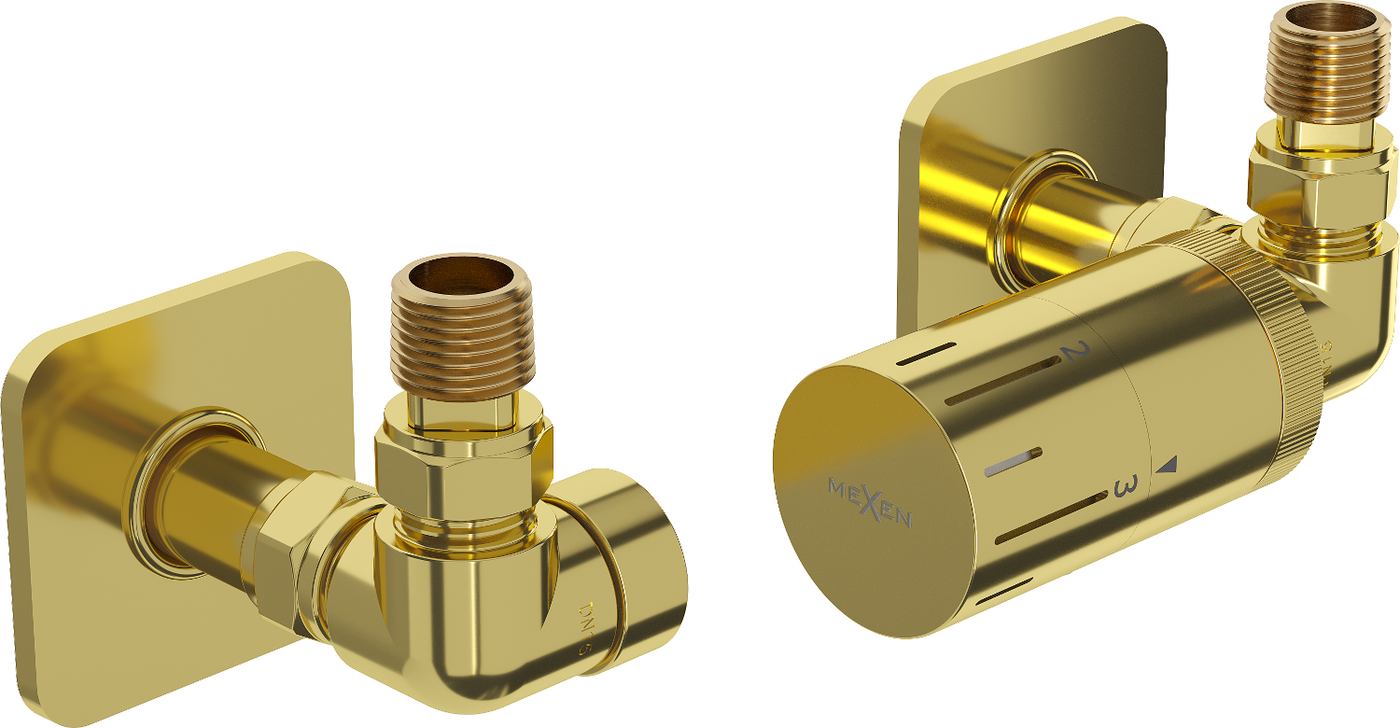 Mexen G05 Thermostat-Set mit Abdeckplatte S, Gold - W903-958-909-50