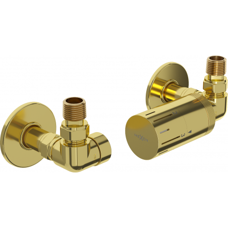 Mexen G05 Axial Thermostatset mit Abdeckung, gold - W903-958-904-50