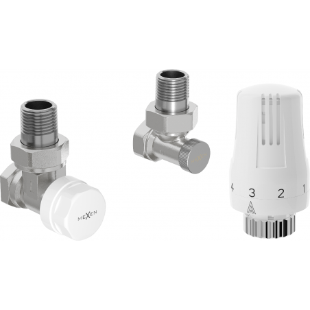 Mexen G01 thermostatic set, nickel - W913-012-918-01