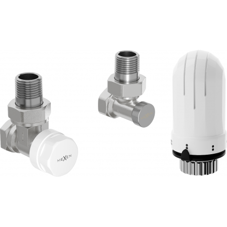 Mexen G03 thermostatisches Set, Winkel, Nickel - W913-012-938-01