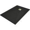 Mexen Stone+ rechteckige Komposit-Duschwanne 120 x 70 cm, schwarz, goldene Abdeckung - 44707012-G