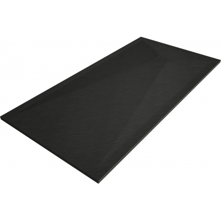 Mexen Stone+ Duschwanne aus Verbundstoff rechteckig 200 x 100 cm, schwarz, schwarze Abdeckung - 44701020-B