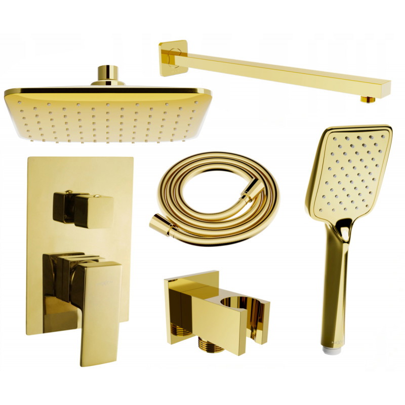 Mexen Uno DR62 Brausegarnitur für Unterputzmontage, Gold - 71435DR62-50