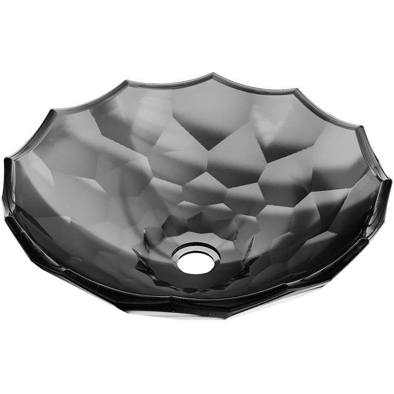 Mexen Inga Aufsatzwaschbecken aus Glas 44 x 44 cm, Schwarz - 24074470