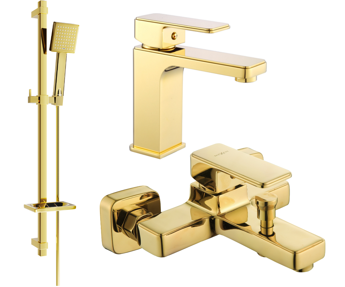 Mexen Cetus DQ45 Badewannenset, Gold - 744303DQ45-50