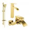 Mexen Libra DQ62 Badewannenset, Gold - 745113DQ62-50