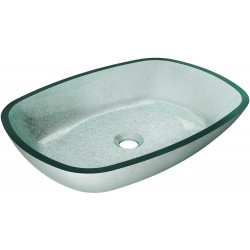 Mexen Araks Aufsatzwaschbecken aus Glas 54 x 39 cm, Silber - 24155411