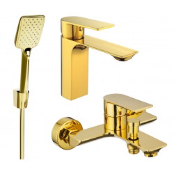 Mexen Alexa R62 Badewannenset, Gold - 71203R62-50