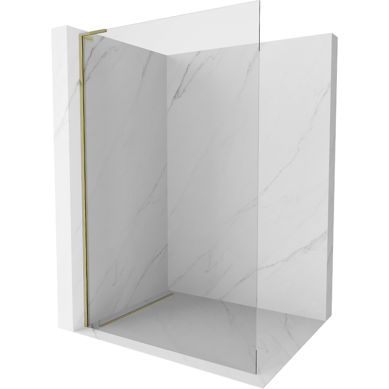 Mexen Kioto L Duschwand Walk-in 60 x 200 cm, transparent, gold - 800-060-103-50-00