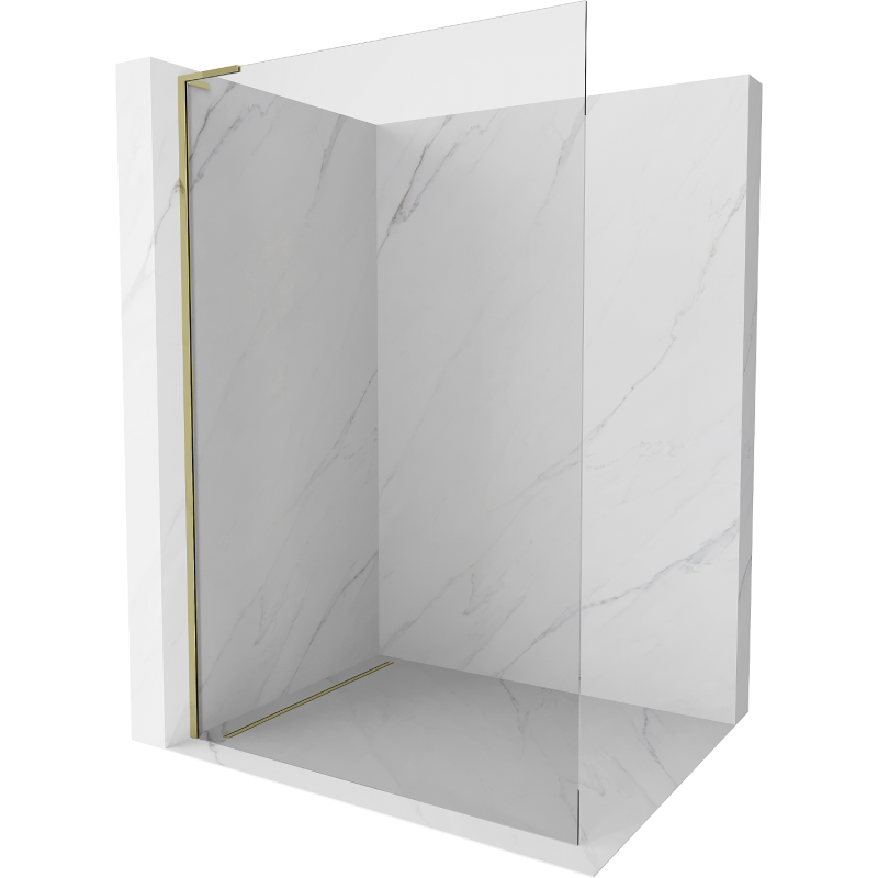 Mexen Kioto L Duschwand Walk-in 65 x 200 cm, transparent, gold - 800-065-103-50-00