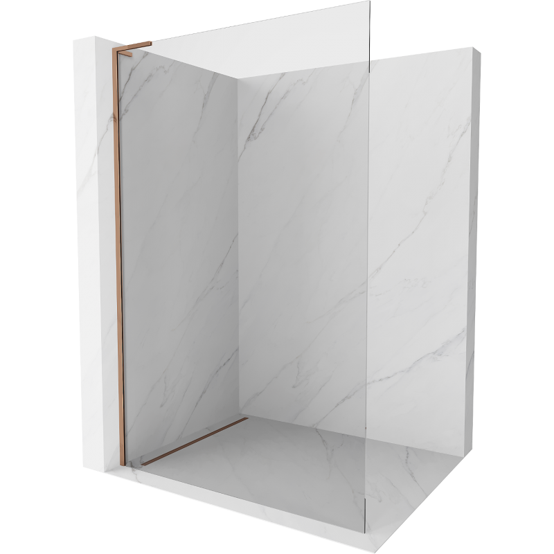 Mexen Kioto L Dusche Walk-in 55 x 200 cm, transparent, roségold - 800-055-103-60-00