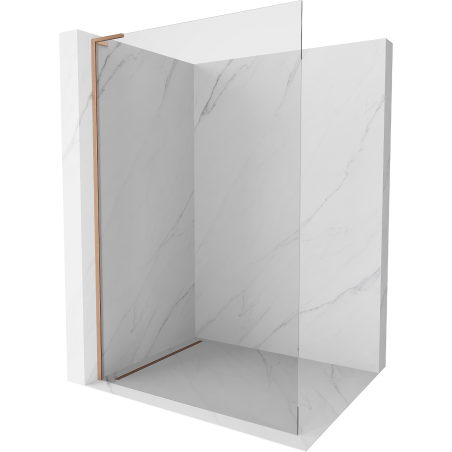 Mexen Kioto L Duschwand Walk-in 60 x 200 cm, transparent, gebürstetes Messing - 800-060-103-65-00