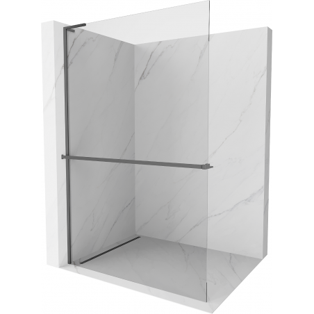 Mexen Kioto+ L Duschwand mit Regal Walk-in 65 x 200 cm, transparent, gun metal - 800-065-123-95-00