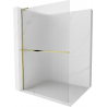 Mexen Kioto+ L Duschwand mit Regal Walk-in 80 x 200 cm, klar, golden - 800-080-123-50-09