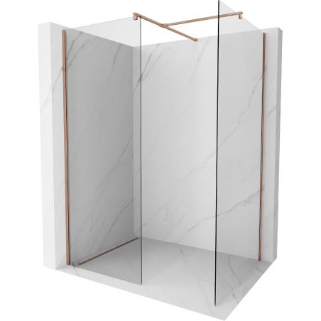 Mexen Kioto Duschwand Walk-in 105 x 100 cm, transparent, rosegold - 800-105-202-60-00-100