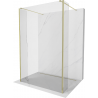 Mexen Kioto freistehende Duschwand 90 x 30 x 30 cm, transparent, gold - 800-090-030-222-50-00-030