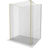 Mexen Kioto freistehende Duschwand 170 x 30 x 30 cm, transparent, gold - 800-170-030-222-50-00-030