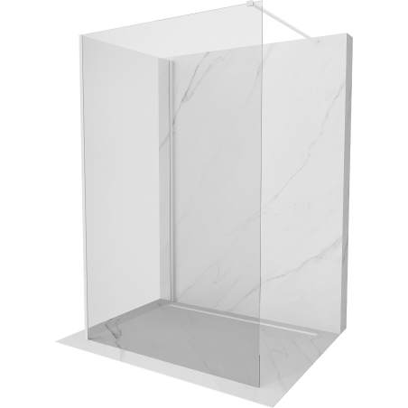 Mexen Kioto Duschwand Walk-in 90 x 70 cm, transparent, weiß - 800-090-212-20-00-070