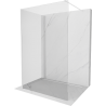 Mexen Kioto Duschwand Walk-in 140 x 70 cm, transparent, weiß - 800-140-212-20-00-070