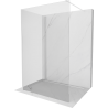 Mexen Kioto Duschwand Walk-in 120 x 75 cm, transparent, weiß - 800-120-212-20-00-075