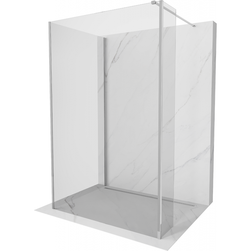 Mexen Kioto Duschwand Walk-in 110 x 70 x 30 cm, transparent, chrom - 800-110-070-221-01-00-030