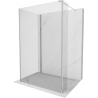 Mexen Kioto Duschwand Walk-in 90 x 75 x 30 cm, transparent, chrom - 800-090-075-221-01-00-030