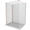 Mexen Kioto Walk-in Duschwand 100 x 70 cm, transparent, gebürstetes Messing - 800-100-212-65-00-070