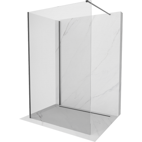 Mexen Kioto Walk-in Duschwand 140 x 70 cm, transparent, gun grau gebürstet - 800-140-212-66-00-070