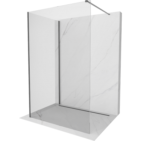 Mexen Kioto Walk-in Duschwand 90 x 70 cm, transparent, Gun Metal - 800-090-212-95-00-070