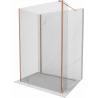 Mexen Kioto Duschwand Walk-in 120 x 75 x 30 cm, transparent, roségold - 800-120-075-221-60-00-030