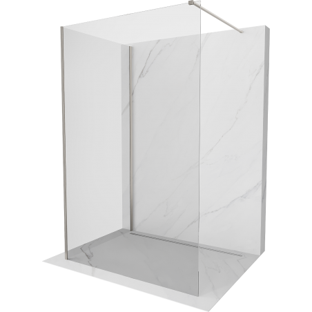 Mexen Kioto Walk-in Duschwand 100 x 70 cm, transparent, gebürsteter Nickel - 800-100-212-97-00-070