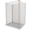 Mexen Kioto Dusche Wand Walk-in 135 x 70 x 30 cm, transparent, gebürstetes Messing - 800-135-070-221-65-00-030