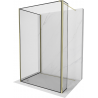 Mexen Kioto Wandeinheit Walk-in 90 x 70 x 30 cm, schwarzes Muster, gold - 800-090-070-221-50-70-030