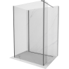 Mexen Kioto Duschwand Walk-in 125 x 70 x 30 cm, transparent, gebürstetes Gun Gray - 800-125-070-221-66-00-030