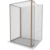 Mexen Kioto Duschwand Walk-in 120 x 110 x 30 cm, schwarzes Muster, roségold - 800-120-110-221-60-70-030