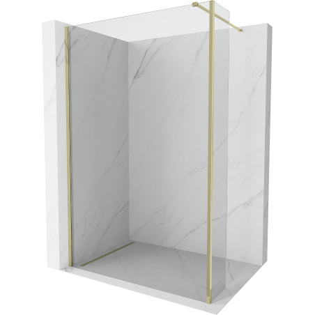 Mexen Kioto Walk-in Duschwand 115 x 30 cm, transparent, gold - 800-115-212-50-00-030