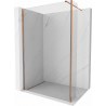 Mexen Kioto Duschwand Walk-in 125 x 30 cm, transparent, roségold - 800-125-212-60-00-030