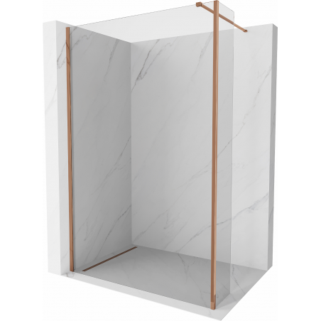 Mexen Kioto Duschwand Walk-in 180 x 30 cm, transparent, roségold - 800-180-212-60-00-030