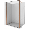 Mexen Kioto Duschwand Walk-in 100 x 40 cm, schwarzes Muster, roségold - 800-100-212-60-70-040